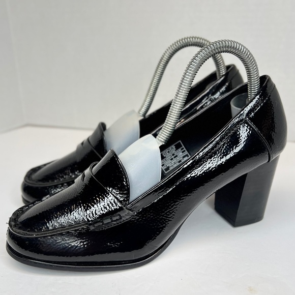 Jones New York Cypress Black Penny Loafer Block Heel Women's Size 7.5M Like New! - Picture 1 of 14